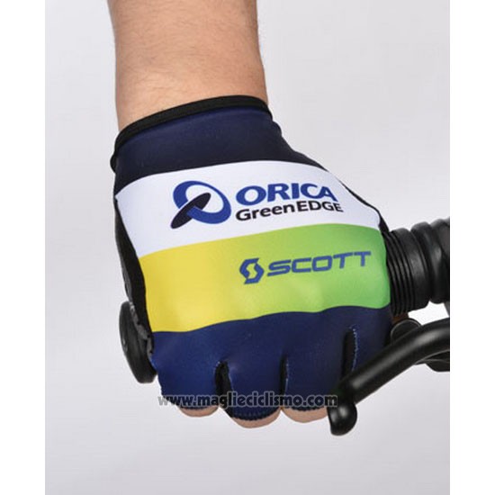 2014 GreenEDGE Orica Guanti Corti Ciclismo